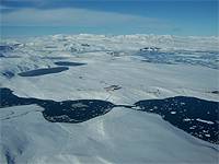 An aerial picture of the Canadian Forces Station at Alert, top of Ellesmere Island, Nunavut (taken in August 2008), where we are currently doing a lot of our research and bioremediation work.