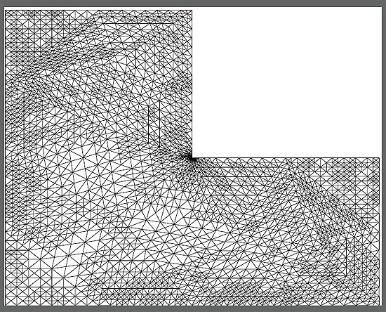 Figure 1: A locally refined partition created by an adaptive finite element method.