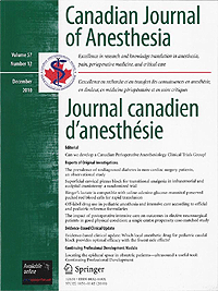 Canadian Journal of Anesthesia